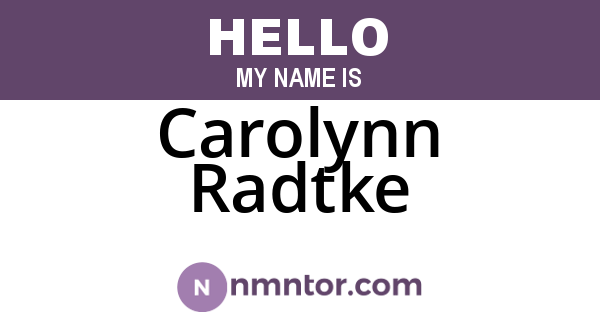 Carolynn Radtke