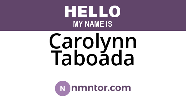 Carolynn Taboada