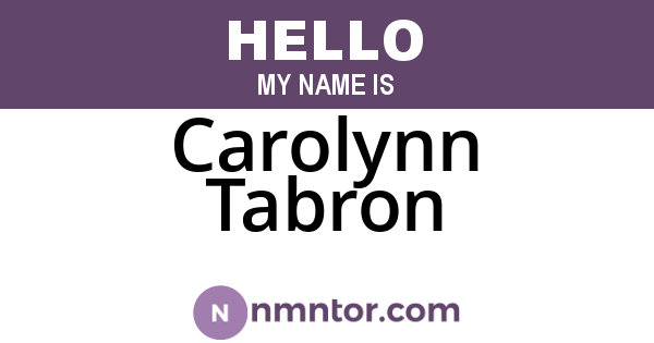 Carolynn Tabron