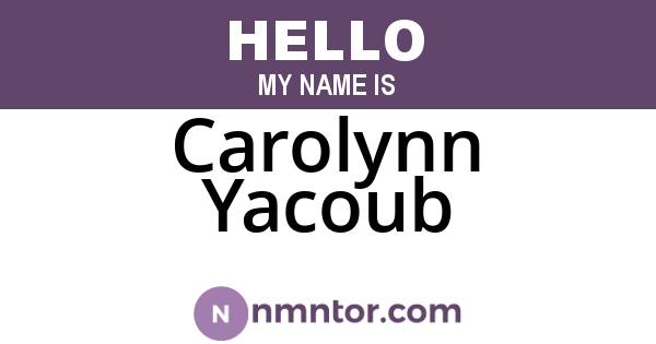 Carolynn Yacoub