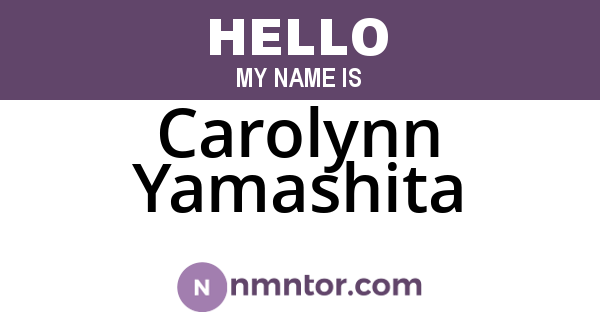Carolynn Yamashita