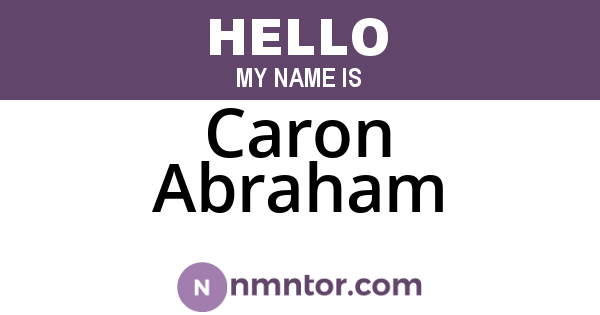 Caron Abraham