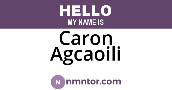 Caron Agcaoili