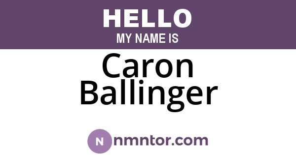 Caron Ballinger