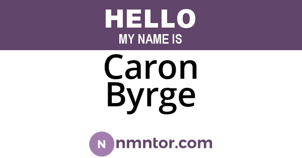 Caron Byrge