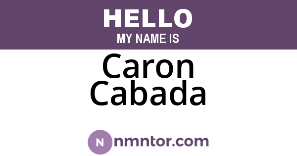Caron Cabada