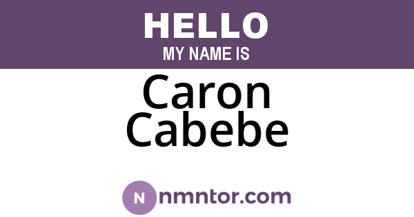 Caron Cabebe