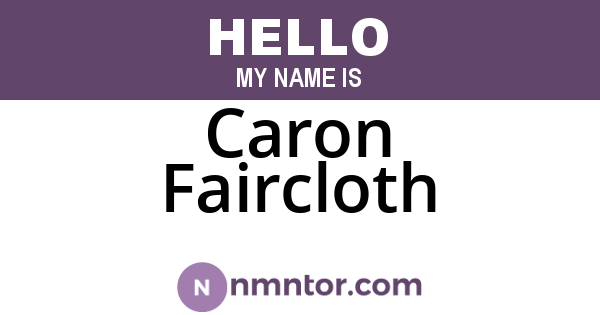 Caron Faircloth