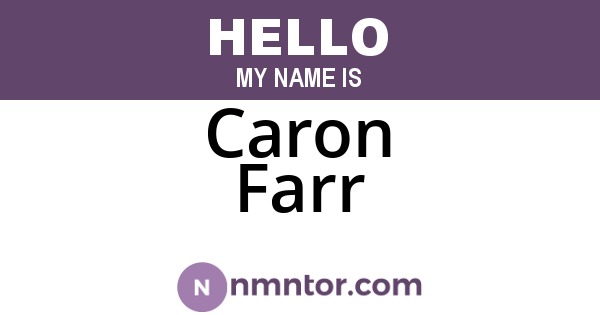 Caron Farr