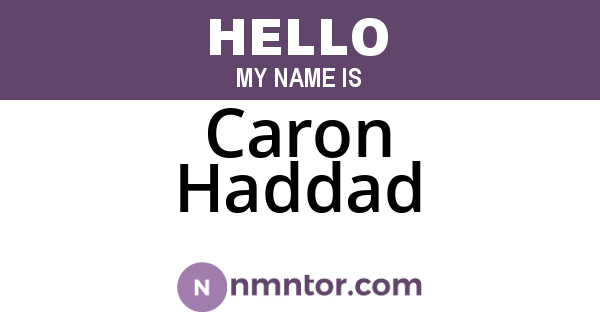 Caron Haddad
