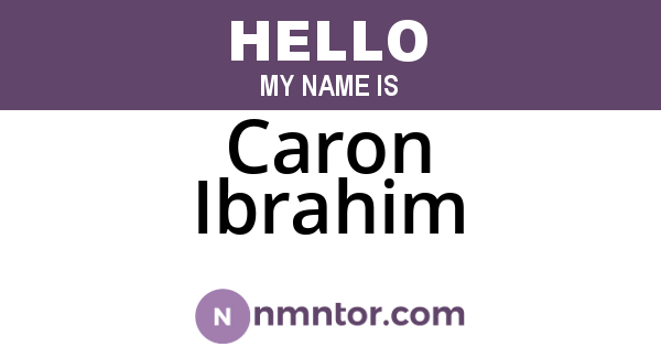 Caron Ibrahim