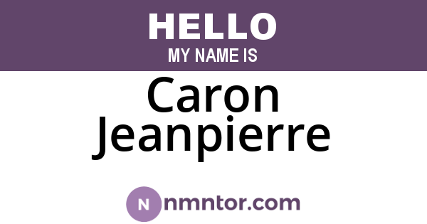 Caron Jeanpierre