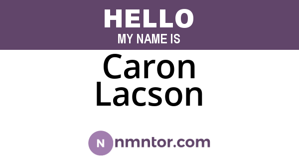 Caron Lacson