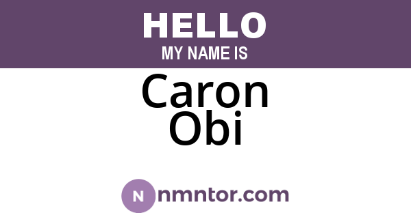 Caron Obi