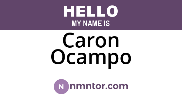 Caron Ocampo