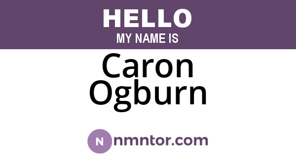 Caron Ogburn