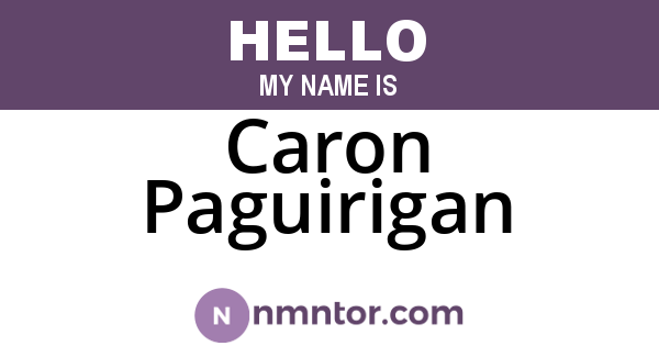Caron Paguirigan