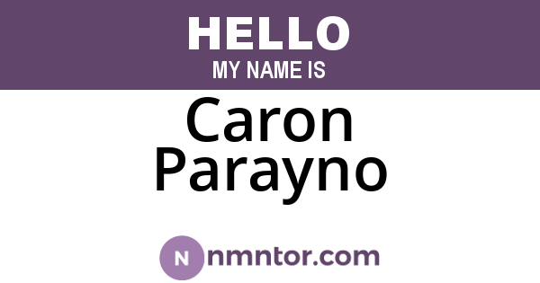 Caron Parayno