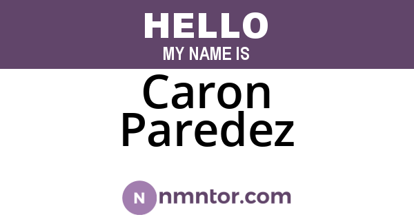 Caron Paredez