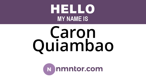 Caron Quiambao