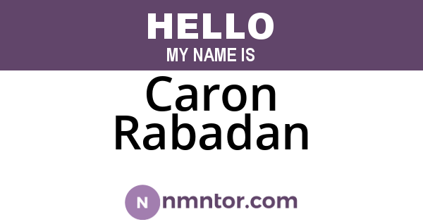Caron Rabadan