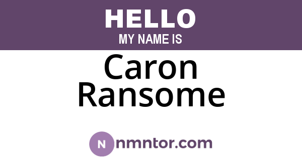 Caron Ransome