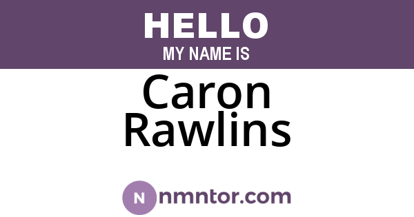 Caron Rawlins