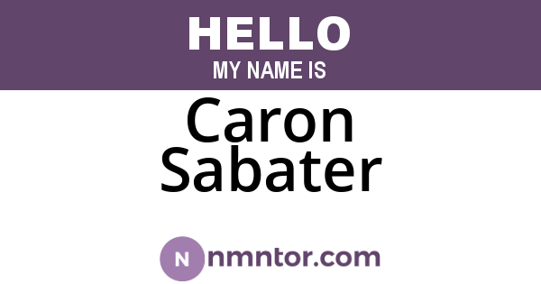 Caron Sabater