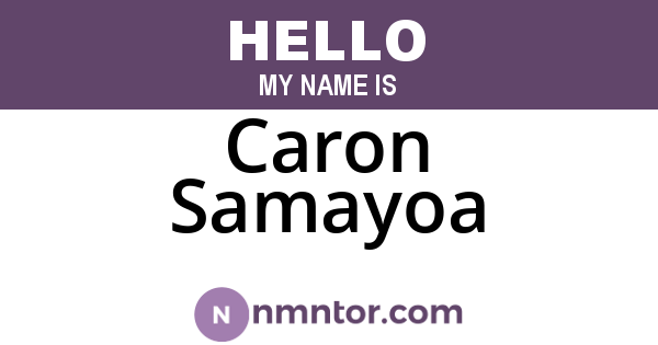 Caron Samayoa