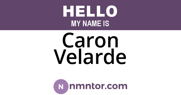 Caron Velarde