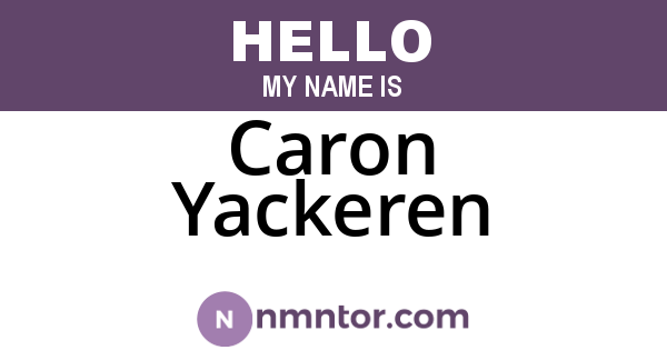 Caron Yackeren