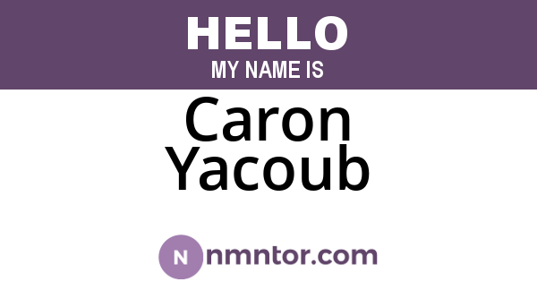 Caron Yacoub