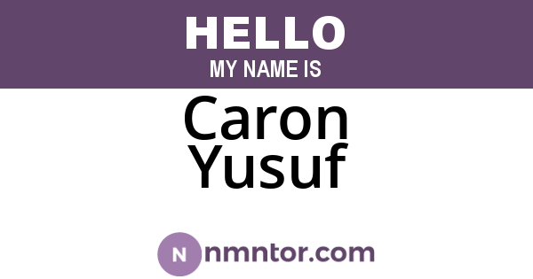 Caron Yusuf