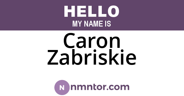 Caron Zabriskie