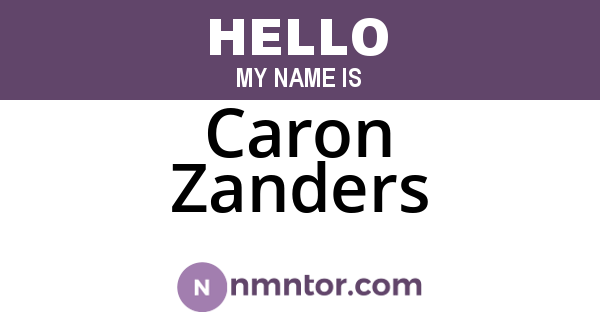 Caron Zanders