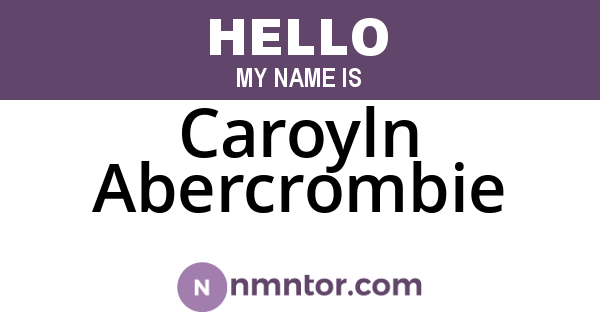 Caroyln Abercrombie