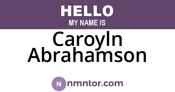 Caroyln Abrahamson
