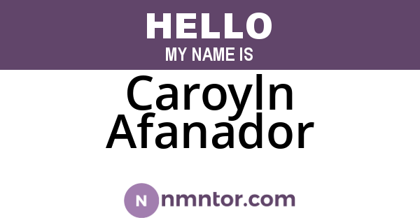 Caroyln Afanador