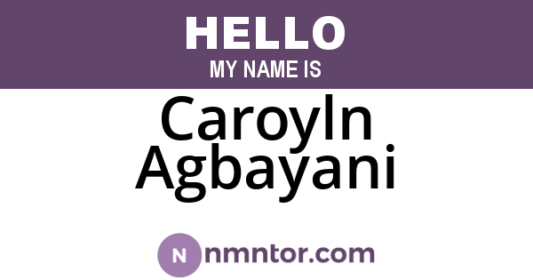 Caroyln Agbayani