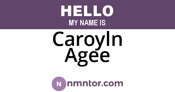 Caroyln Agee
