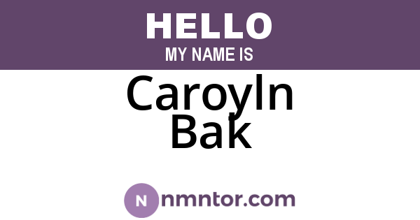 Caroyln Bak