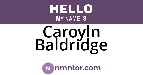 Caroyln Baldridge