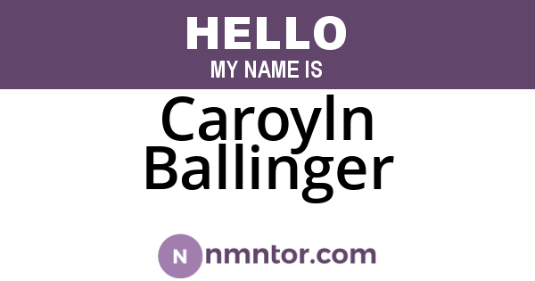 Caroyln Ballinger