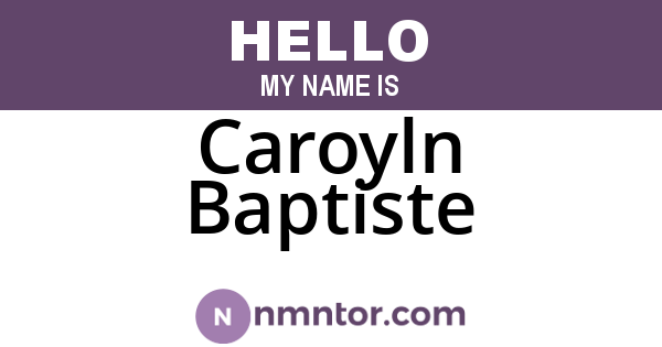 Caroyln Baptiste
