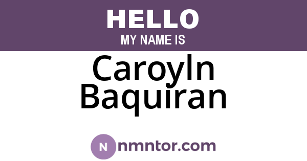 Caroyln Baquiran