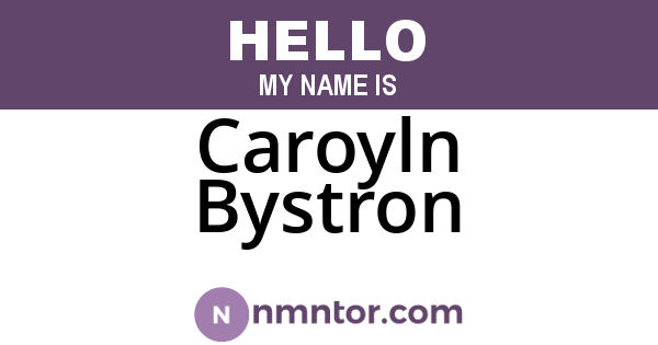 Caroyln Bystron