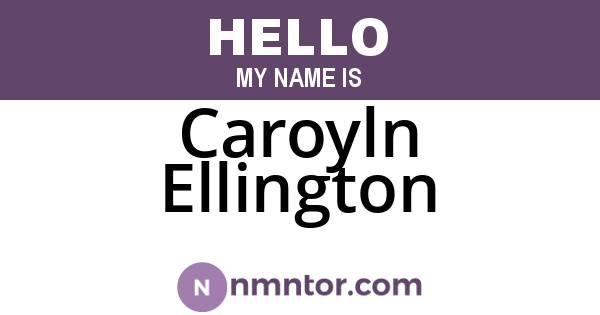 Caroyln Ellington