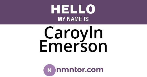Caroyln Emerson