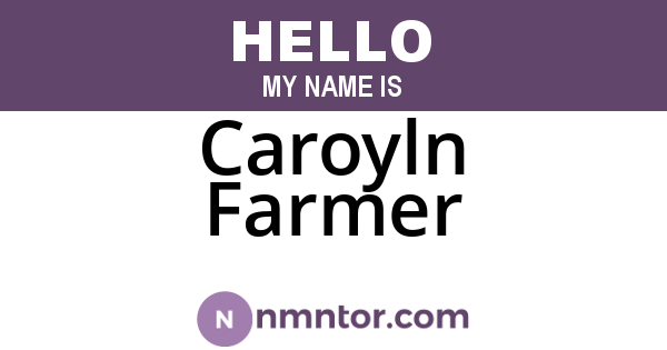 Caroyln Farmer