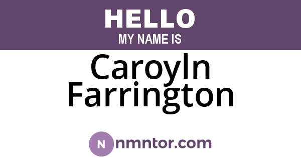 Caroyln Farrington